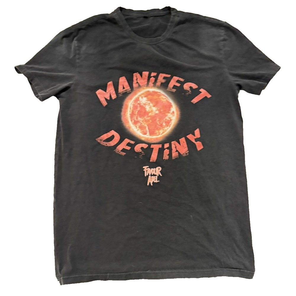 Vintage Y2K Anfect Deciny Tour Tee Men LG Faded Black Distressed Graphic T-Shirt